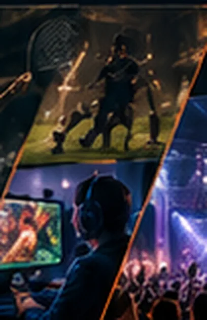 Esports player at a gaming setup