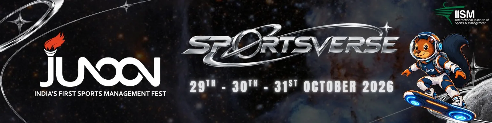 Junoon Sportsverse: India's first sports management fest, 29 to 31 October 2026, by IISM